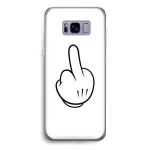 CaseCompany Middle finger white: Samsung Galaxy S8 Transparant Hoesje