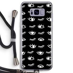 CaseCompany Eye pattern #3: Samsung Galaxy S8 Plus Transparant Hoesje met koord