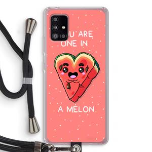 CaseCompany One In A Melon: Samsung Galaxy A51 5G Transparant Hoesje met koord