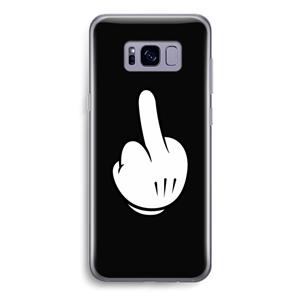 CaseCompany Middle finger black: Samsung Galaxy S8 Transparant Hoesje