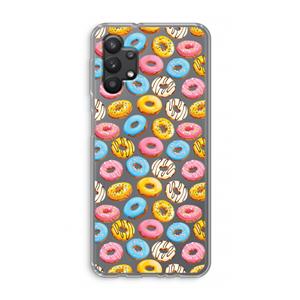 CaseCompany Pink donuts: Samsung Galaxy A32 5G Transparant Hoesje