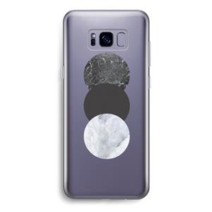 CaseCompany Marmeren cirkels: Samsung Galaxy S8 Transparant Hoesje