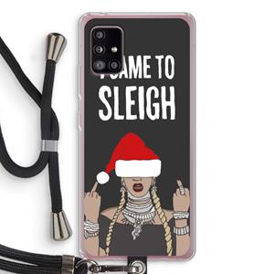 CaseCompany Came To Sleigh: Samsung Galaxy A51 5G Transparant Hoesje met koord