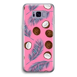 CaseCompany Kokosnoot roze: Samsung Galaxy S8 Transparant Hoesje