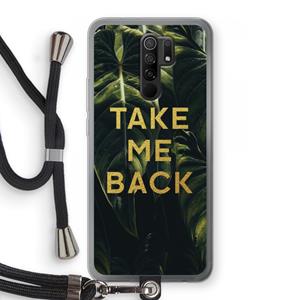 CaseCompany Take me back: Xiaomi Redmi 9 Transparant Hoesje met koord