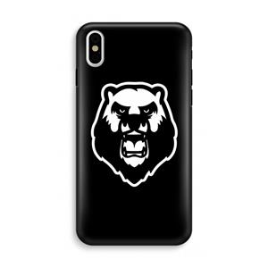 CaseCompany Angry Bear (black): iPhone XS Tough Case