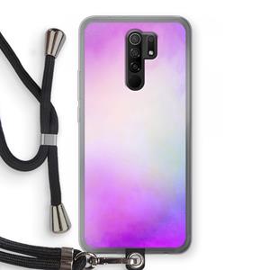 CaseCompany Clouds pastel: Xiaomi Redmi 9 Transparant Hoesje met koord