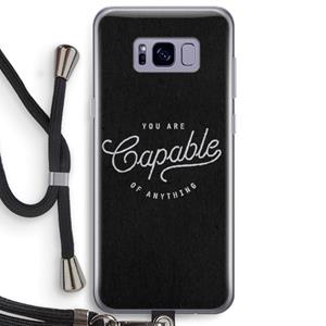 CaseCompany Capable: Samsung Galaxy S8 Plus Transparant Hoesje met koord
