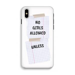 CaseCompany No Girls Allowed Unless: iPhone XS Tough Case