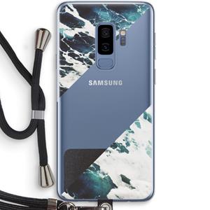 CaseCompany Golven: Samsung Galaxy S9 Plus Transparant Hoesje met koord