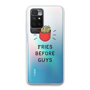 CaseCompany Fries before guys: Xiaomi Redmi 10 Transparant Hoesje