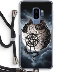 CaseCompany Volle maan: Samsung Galaxy S9 Plus Transparant Hoesje met koord
