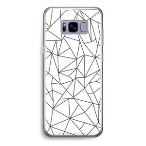 CaseCompany Geometrische lijnen zwart: Samsung Galaxy S8 Transparant Hoesje