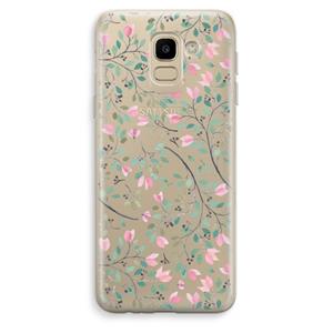 CaseCompany Sierlijke bloemen: Samsung Galaxy J6 (2018) Transparant Hoesje