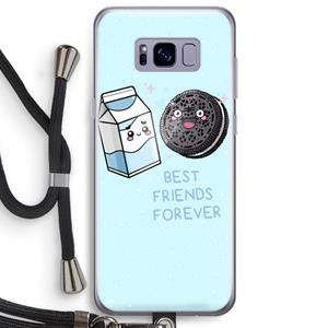 CaseCompany Best Friend Forever: Samsung Galaxy S8 Plus Transparant Hoesje met koord