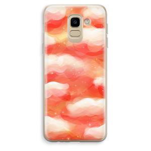 CaseCompany Lichte Wolken: Samsung Galaxy J6 (2018) Transparant Hoesje