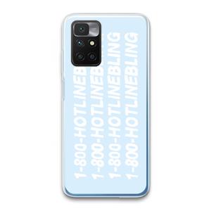 CaseCompany Hotline bling blue: Xiaomi Redmi 10 Transparant Hoesje