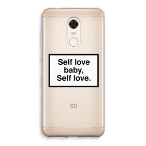 CaseCompany Self love: Xiaomi Redmi 5 Transparant Hoesje