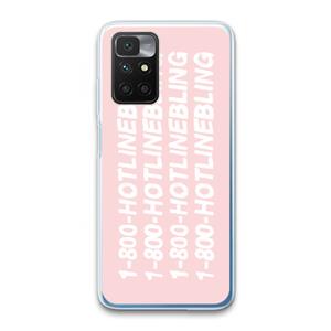 CaseCompany Hotline bling pink: Xiaomi Redmi 10 Transparant Hoesje
