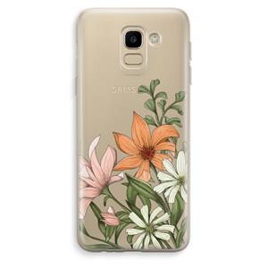 CaseCompany Floral bouquet: Samsung Galaxy J6 (2018) Transparant Hoesje