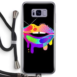 CaseCompany Lip Palette: Samsung Galaxy S8 Plus Transparant Hoesje met koord