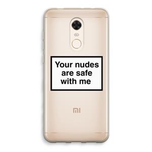 CaseCompany Safe with me: Xiaomi Redmi 5 Transparant Hoesje