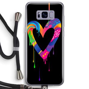CaseCompany Melts My Heart: Samsung Galaxy S8 Plus Transparant Hoesje met koord