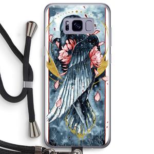 CaseCompany Golden Raven: Samsung Galaxy S8 Plus Transparant Hoesje met koord