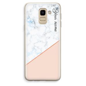 CaseCompany Marmer in stijl: Samsung Galaxy J6 (2018) Transparant Hoesje