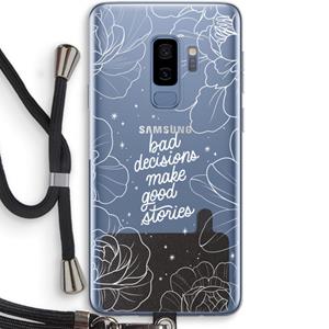 CaseCompany Good stories: Samsung Galaxy S9 Plus Transparant Hoesje met koord
