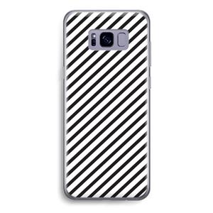 CaseCompany Strepen zwart-wit: Samsung Galaxy S8 Transparant Hoesje