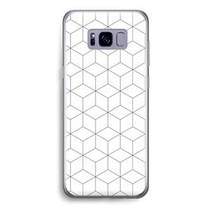 CaseCompany Zwart-witte kubussen: Samsung Galaxy S8 Transparant Hoesje