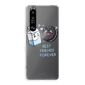 CaseCompany Best Friend Forever: Sony Xperia 1 III Transparant Hoesje