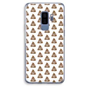CaseCompany Poop emoji: Samsung Galaxy S9 Plus Transparant Hoesje