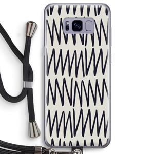 CaseCompany Marrakech Zigzag: Samsung Galaxy S8 Plus Transparant Hoesje met koord
