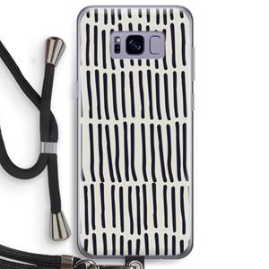 CaseCompany Moroccan stripes: Samsung Galaxy S8 Plus Transparant Hoesje met koord
