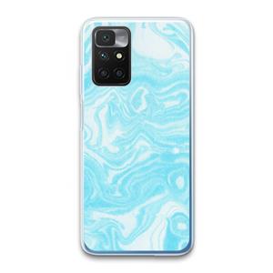 CaseCompany Waterverf blauw: Xiaomi Redmi 10 Transparant Hoesje