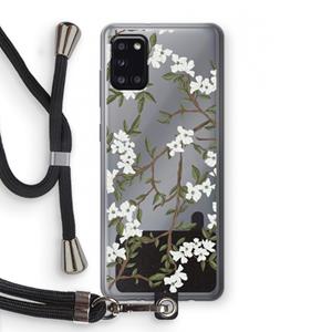 CaseCompany Blossoming spring: Samsung Galaxy A31 Transparant Hoesje met koord