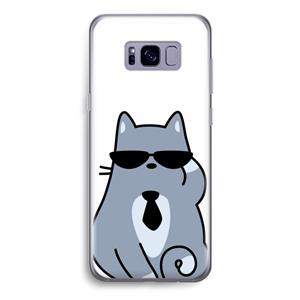 CaseCompany Cool cat: Samsung Galaxy S8 Transparant Hoesje