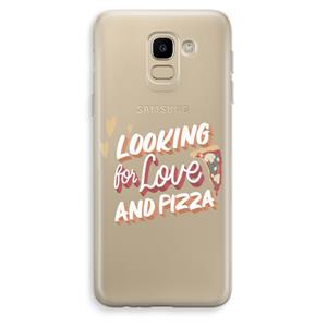 CaseCompany Pizza is the answer: Samsung Galaxy J6 (2018) Transparant Hoesje