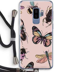 CaseCompany Tiny Bugs: Samsung Galaxy S9 Plus Transparant Hoesje met koord