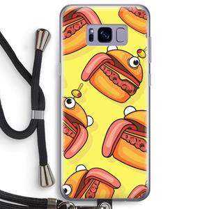 CaseCompany Hamburger: Samsung Galaxy S8 Plus Transparant Hoesje met koord