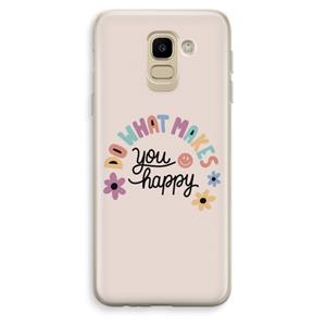 CaseCompany Happy days: Samsung Galaxy J6 (2018) Transparant Hoesje