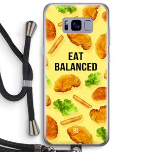 CaseCompany Eat Balanced: Samsung Galaxy S8 Plus Transparant Hoesje met koord