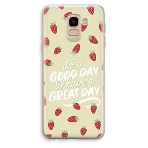 CaseCompany Don't forget to have a great day: Samsung Galaxy J6 (2018) Transparant Hoesje