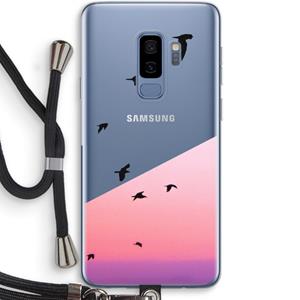CaseCompany Fly away: Samsung Galaxy S9 Plus Transparant Hoesje met koord