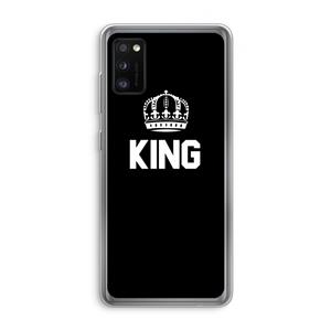 CaseCompany King zwart: Samsung Galaxy A41 Transparant Hoesje