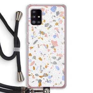 CaseCompany Terrazzo N°8: Samsung Galaxy A51 5G Transparant Hoesje met koord