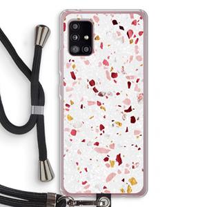 CaseCompany Terrazzo N°9: Samsung Galaxy A51 5G Transparant Hoesje met koord