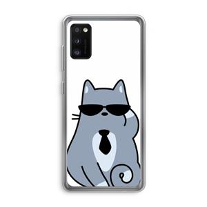 CaseCompany Cool cat: Samsung Galaxy A41 Transparant Hoesje